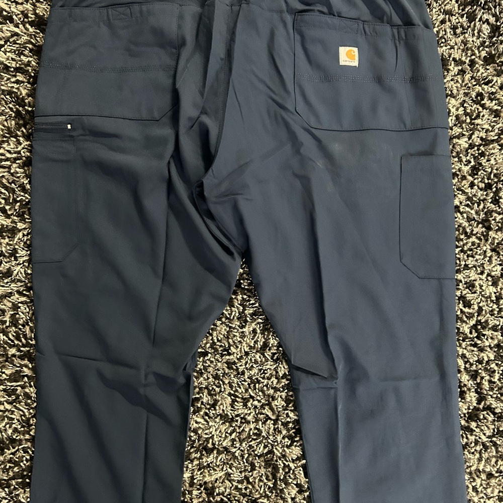 NWT Carhartt Force Modern Fit Twill Straight Leg Scrub Pants - Men's XL Short - Picture 5 of 8